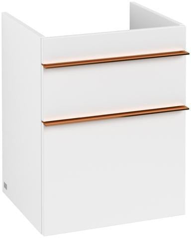 Villeroy & Boch Waschtischunterschrank VENTICELLO 466 mm Eiche Santana Oak mit 2 Auszügen und Griffleiste in Chrom