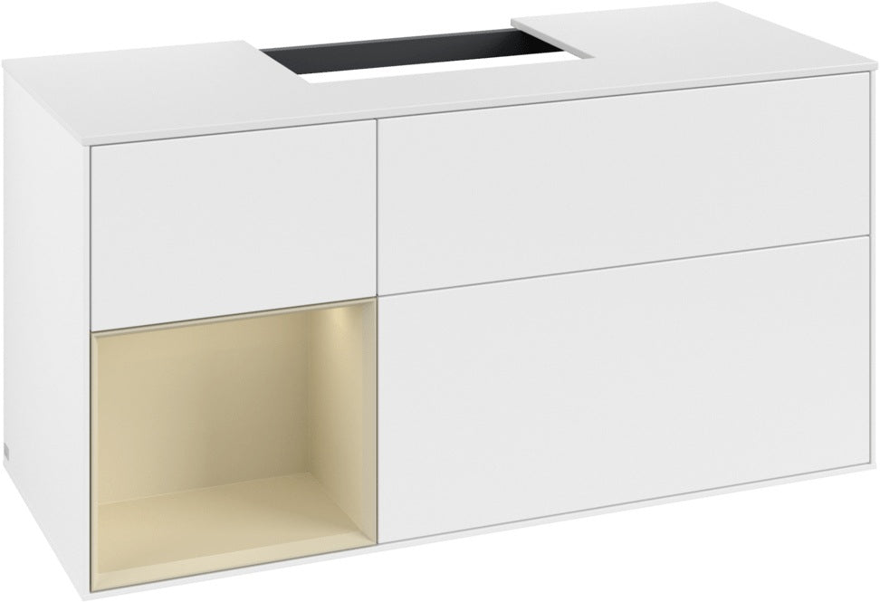 Villeroy & Boch Finion Waschtischunterschrank G161G 1200 mm Glossy White Lacquer mit LED-Beleuchtung