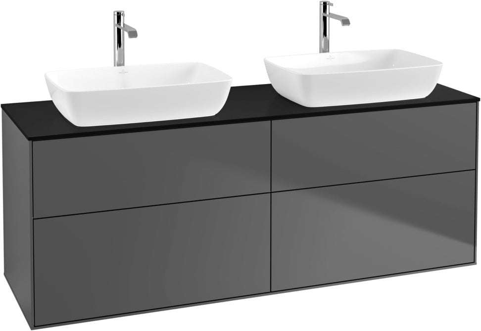 Villeroy & Boch Finion Waschbeckenunterschrank 1600 mm Glossy White Lacquer mit Beleuchtung