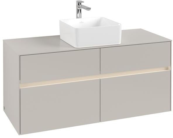Villeroy & Boch Waschtischunterschrank Collaro C041 B0 1200 mm Glossy Grey mit Beleuchtung