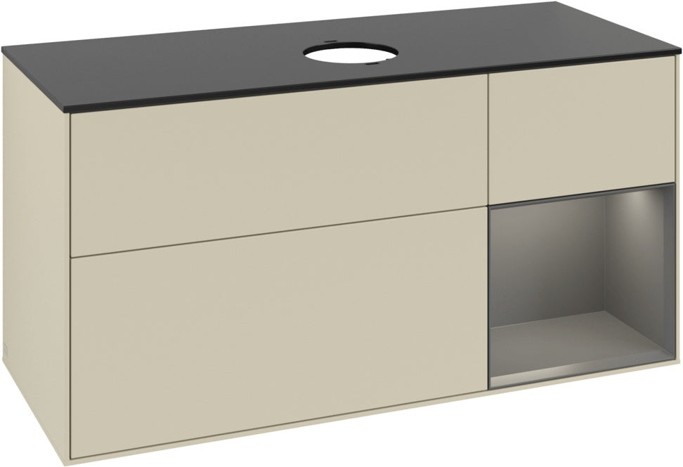 Villeroy & Boch Finion Waschtischunterschrank FA72GFGF 1200 mm Glossy White Lacquer mit LED-Beleuchtung