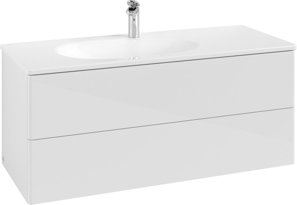 Villeroy & Boch Antao Waschtischunterschrank 1188 mm Glossy White Lacquer mit Beleuchtung