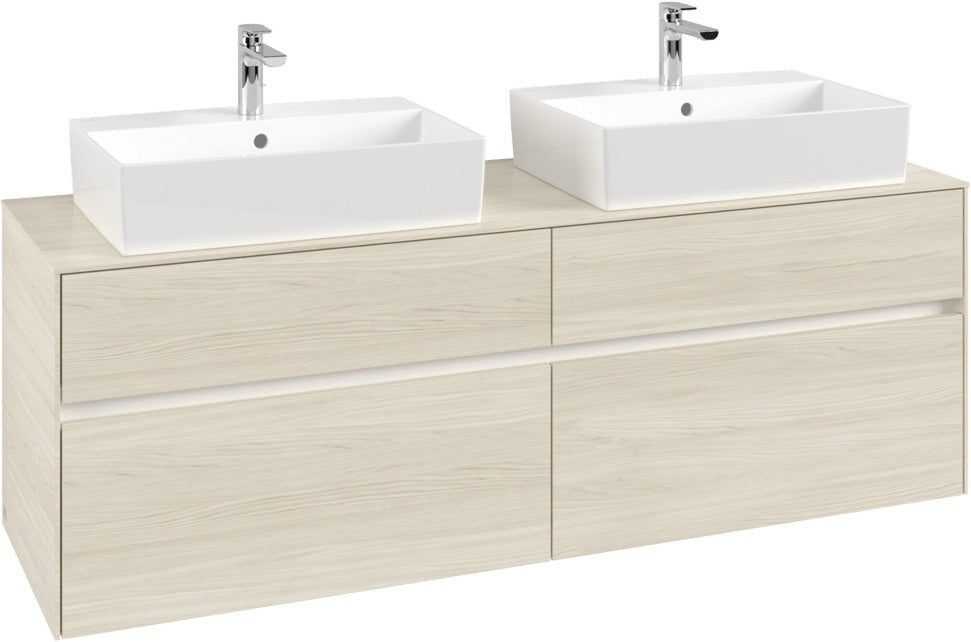Villeroy & Boch Waschbeckenunterschrank Collaro C137 B0 1600 mm White Oak mit Beleuchtung
