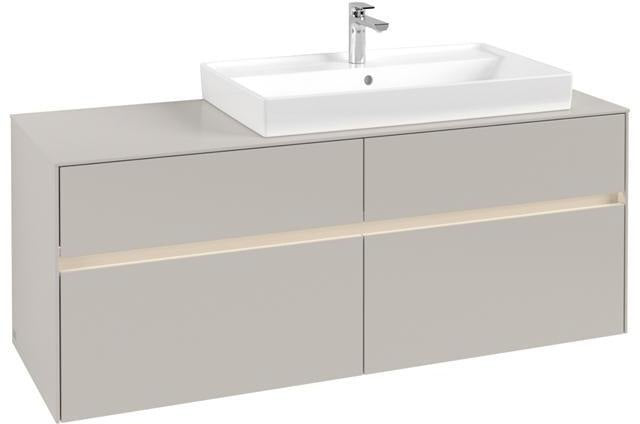 Villeroy & Boch Collaro Waschtischunterschrank 1400 mm mit LED-Beleuchtung und 4 Auszügen