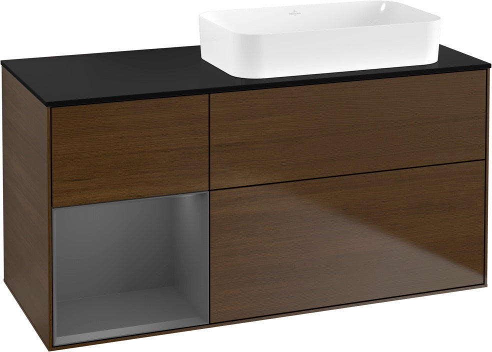 Villeroy & Boch Finion Waschtischunterschrank 120 cm Glossy White Lacquer mit Beleuchtung