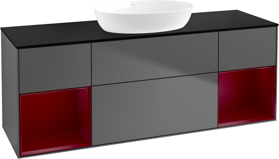 Villeroy & Boch Finion Waschtischunterschrank 1600 mm Glossy White Lacquer mit Beleuchtung