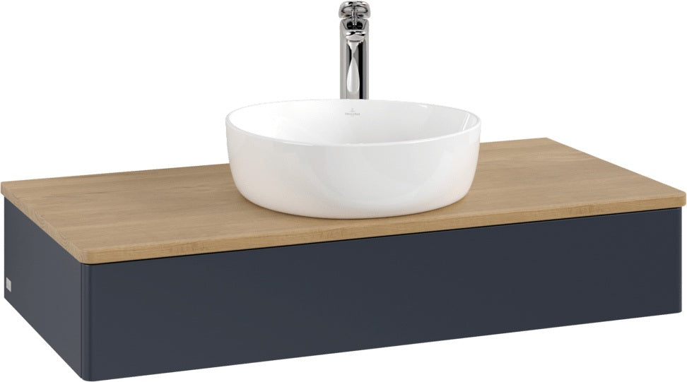 Villeroy & Boch Waschbeckenunterschrank Antao 1000 mm Anthrazit Matt Lack mit Beleuchtung