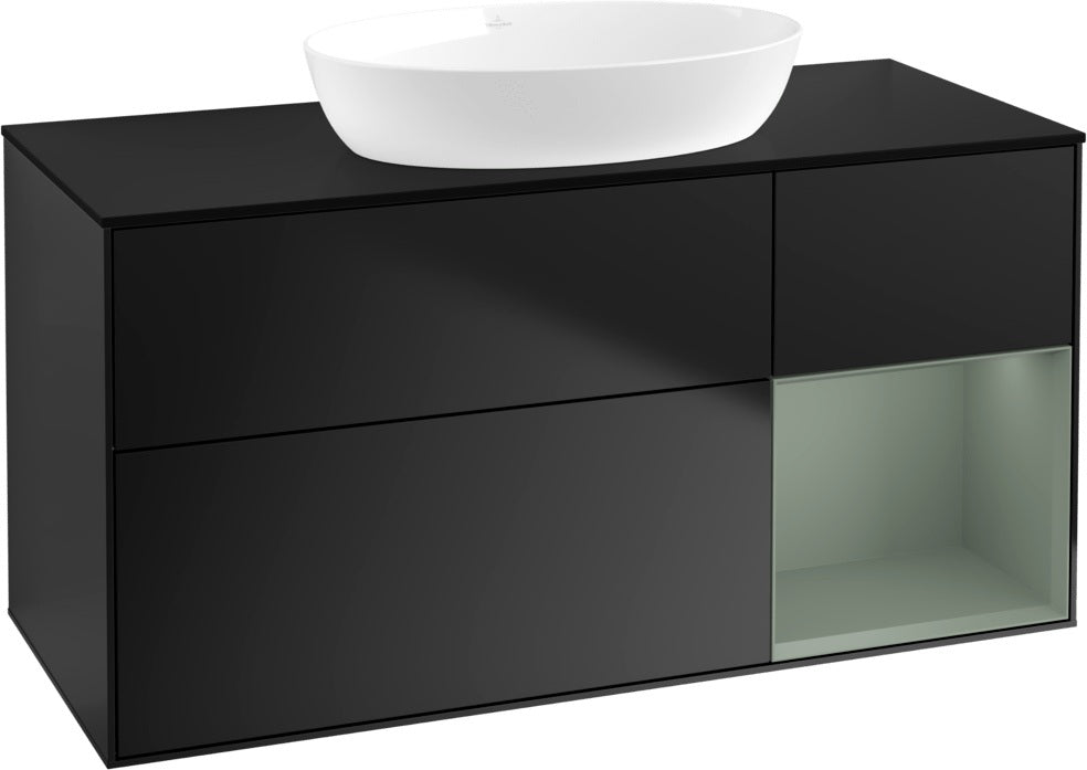 Villeroy & Boch Finion Waschtischunterschrank FA72GFGF 1200 mm Glossy White Lacquer mit LED-Beleuchtung