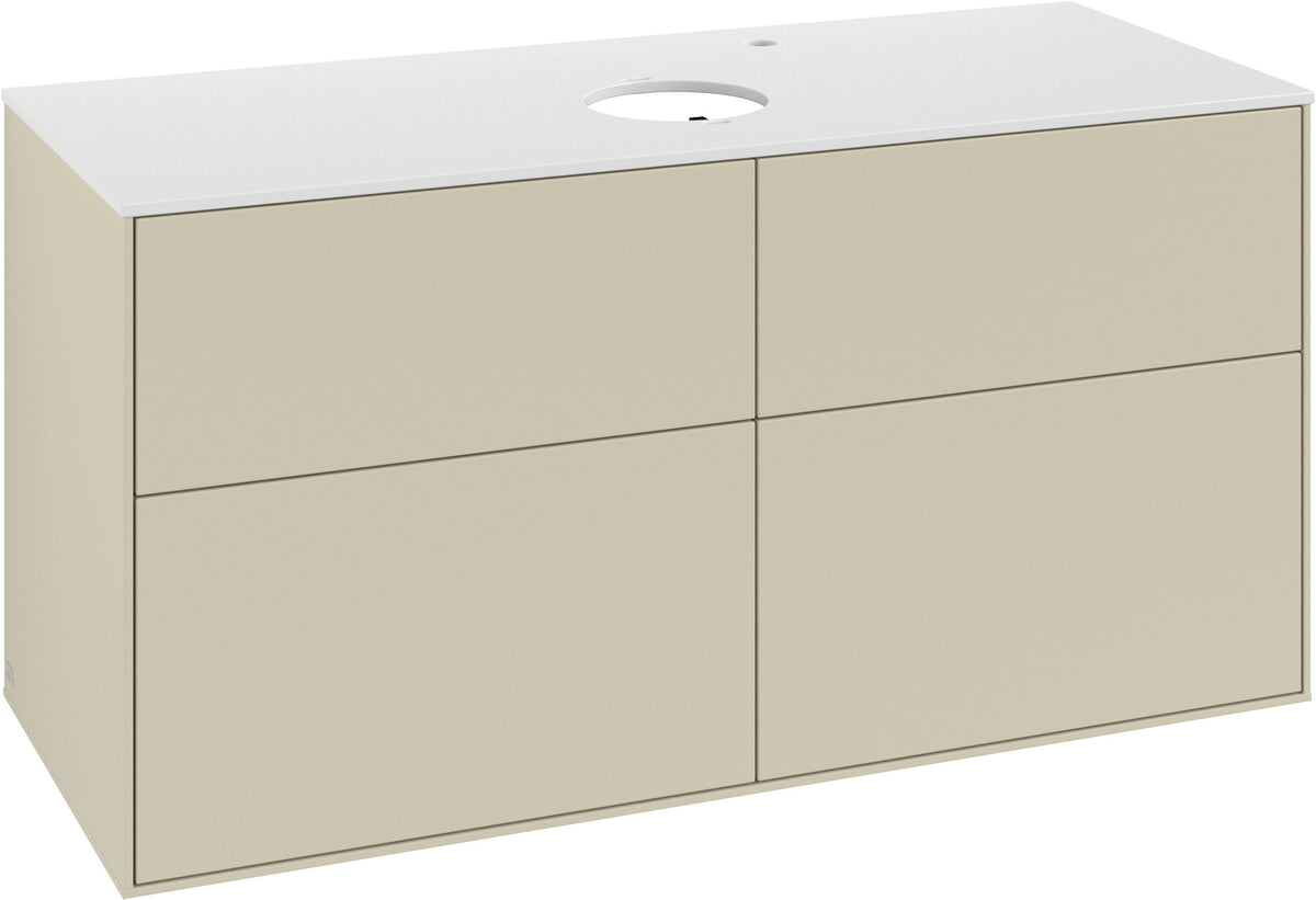 Villeroy & Boch Finion Waschtischunterschrank F91200GF 1200 mm Glossy White Lacquer mit 4 Auszügen