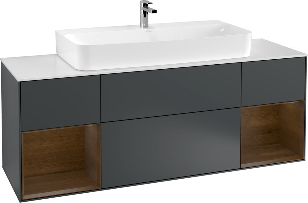 Villeroy & Boch Finion Waschtischunterschrank 1600 mm Glossy White Lacquer mit Beleuchtung
