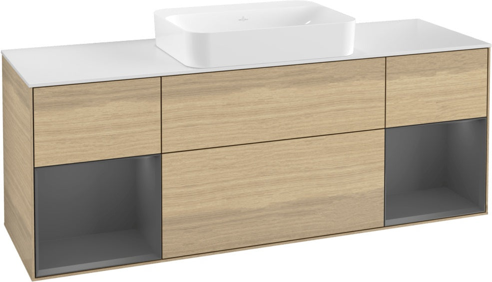 Villeroy & Boch Finion Waschtischunterschrank 1600 mm Glossy White Lacquer mit Beleuchtung