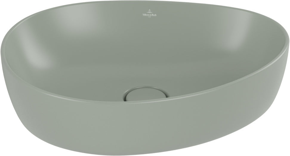 Villeroy & Boch Aufsatzwaschbecken Antao 4A7240 asymmetrisch Almond CeramicPlus 400 mm