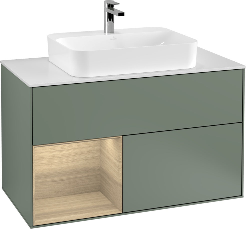 Villeroy & Boch Finion Waschtischunterschrank 1000 mm White Matt Lacquer mit LED-Beleuchtung
