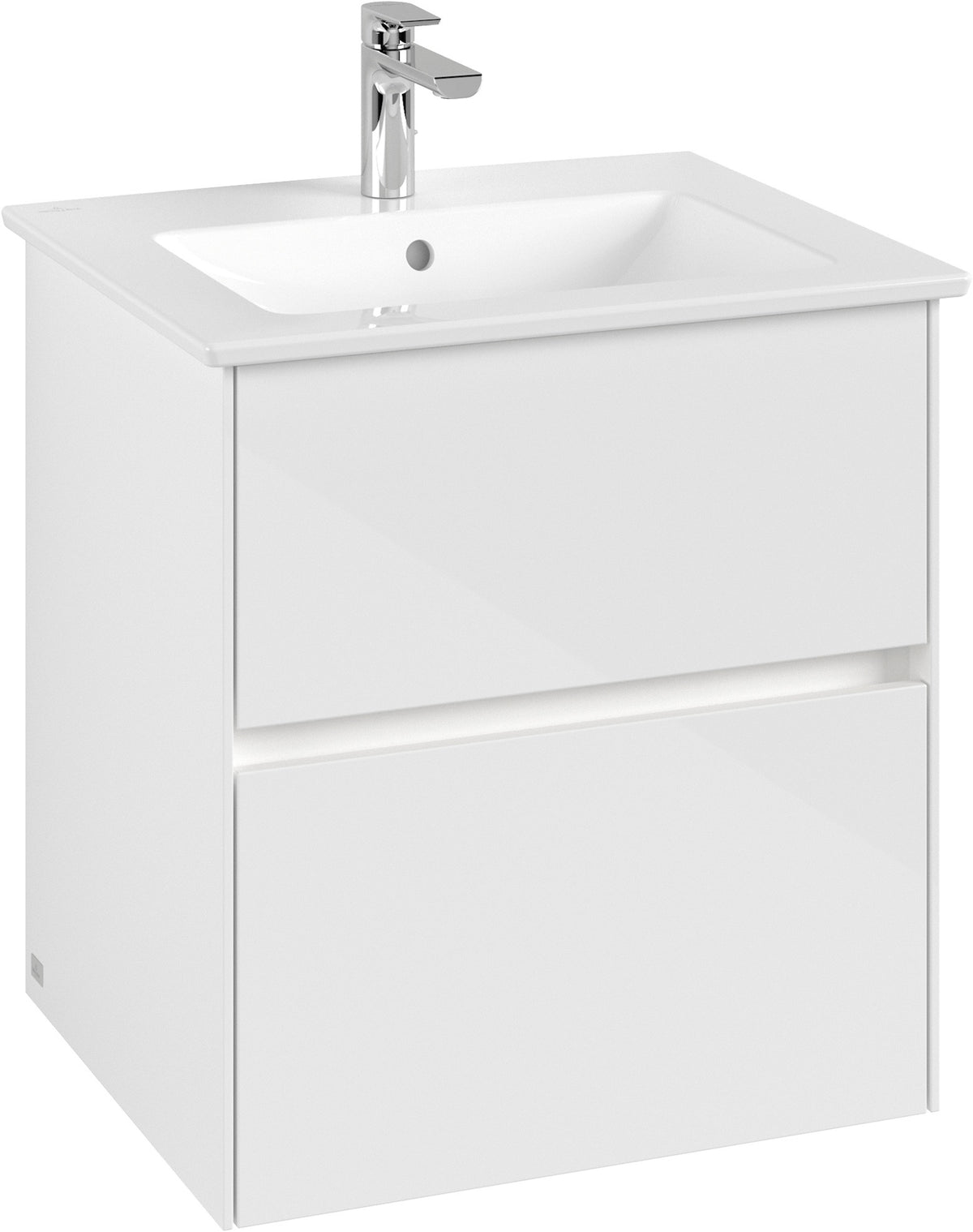 Villeroy & Boch Collaro Waschtischunterschrank C142 B0, 561 mm, Glossy White, mit LED-Beleuchtung