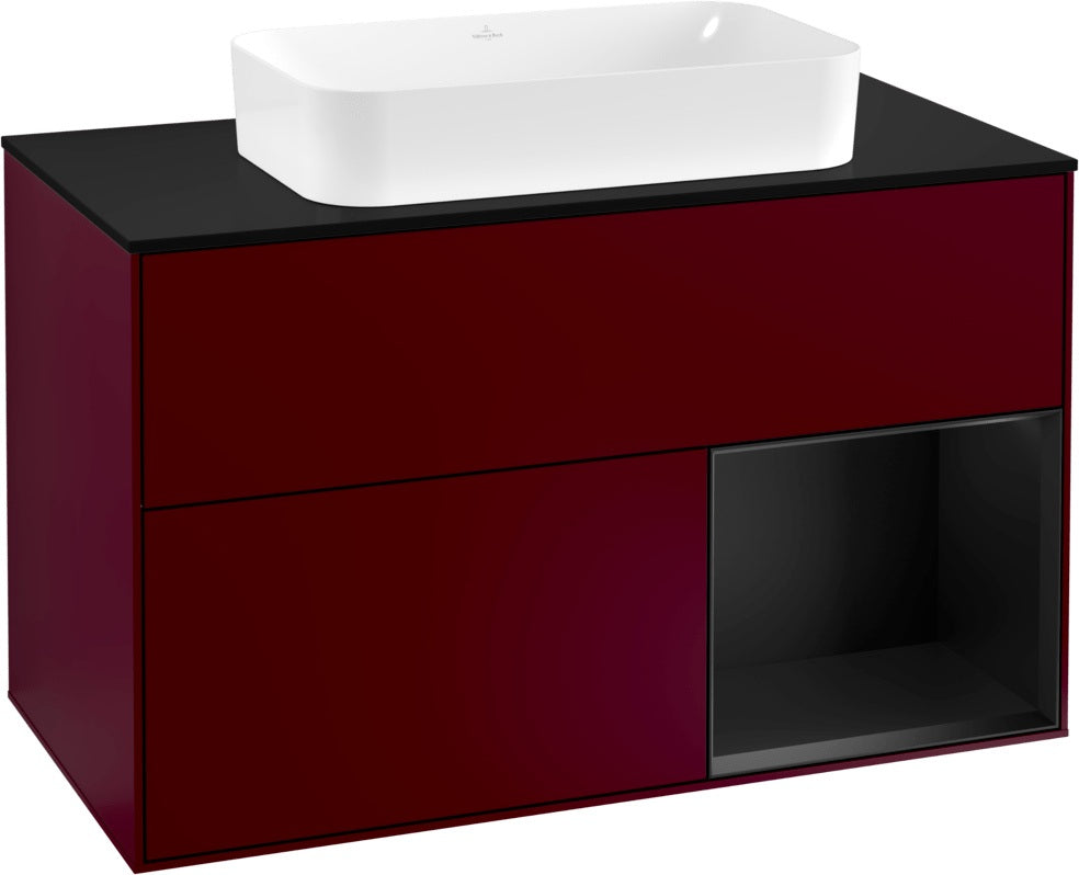 Villeroy & Boch Waschtischunterschrank Finion F252G 1000 mm Glossy White Lacquer mit LED-Beleuchtung
