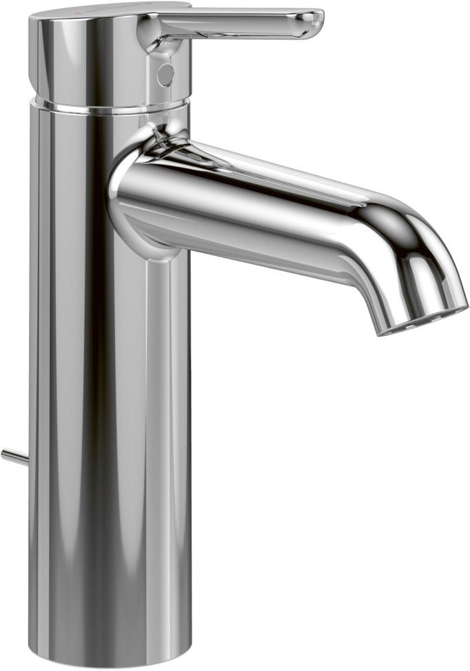 Villeroy & Boch Waschtischarmatur Skyla TVW116005000 – Einhebelmischer mit Zugstangen-Ablaufgarnitur, Chrom