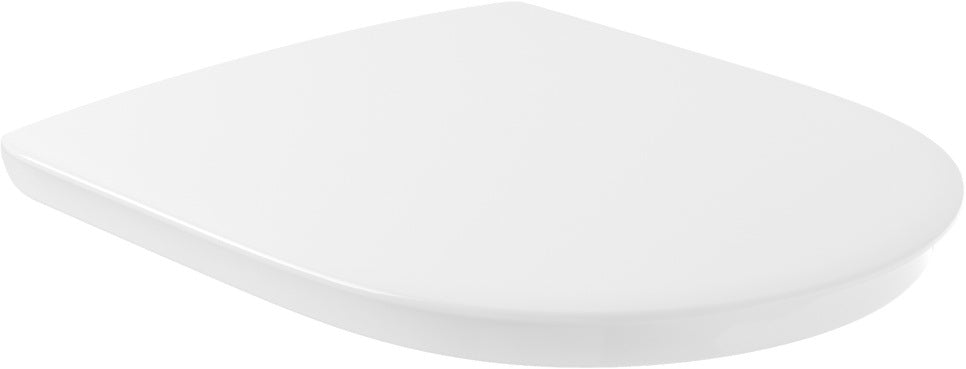 Villeroy & Boch WC-Sitz ViCare 9M6761 – Ovaler Duroplast-Sitz mit Edelstahl-Scharnieren in Weiß Alpin