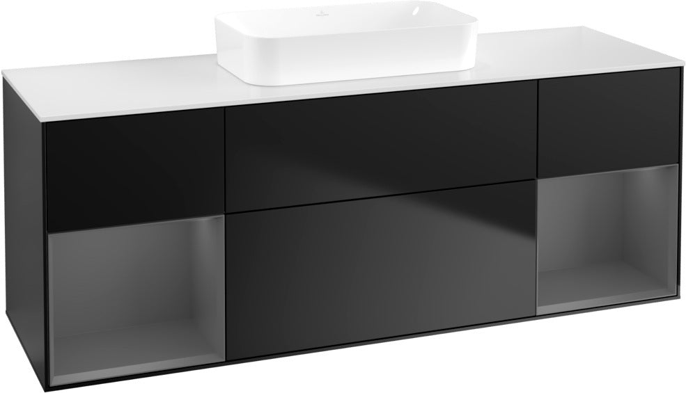 Villeroy & Boch Finion Waschtischunterschrank 1600 mm Glossy White Lacquer mit Beleuchtung