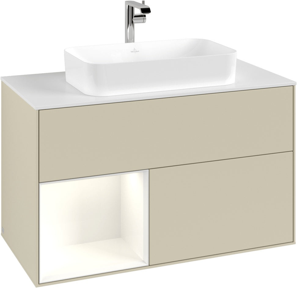 Villeroy & Boch Waschtischunterschrank Finion G241GF Glossy White Lacquer 1000 mm mit Beleuchtung