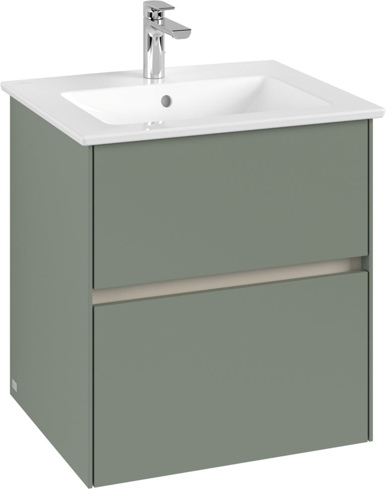 Villeroy & Boch Collaro Waschbeckenunterschrank C142 B0 White Oak mit Beleuchtung & SoftClosing