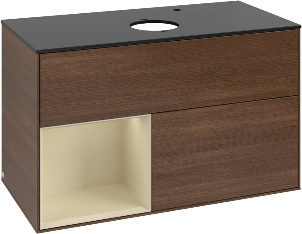 Villeroy & Boch Finion Waschbeckenunterschrank G892G 1000 mm Glossy White Lacquer mit Beleuchtung