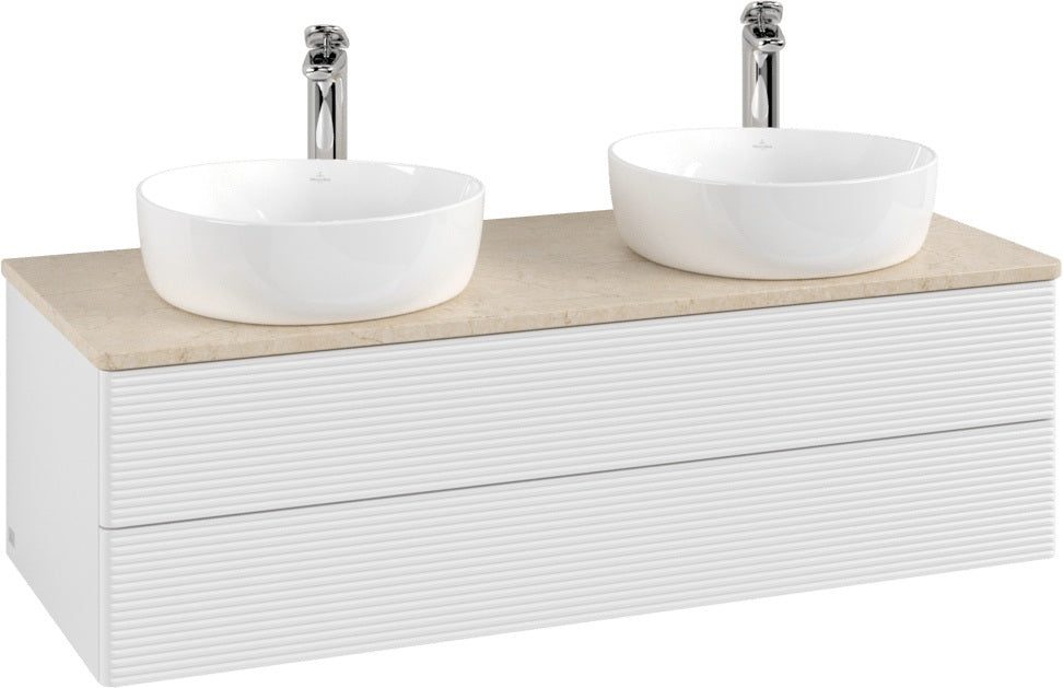 Villeroy & Boch Antao Waschbeckenunterschrank 1200 mm Glossy White Lacquer mit 2 Auszügen