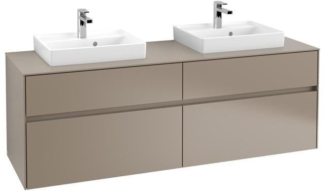 Villeroy & Boch Waschtischunterschrank Collaro C021 B0 1600 mm Kansas Oak mit LED-Beleuchtung