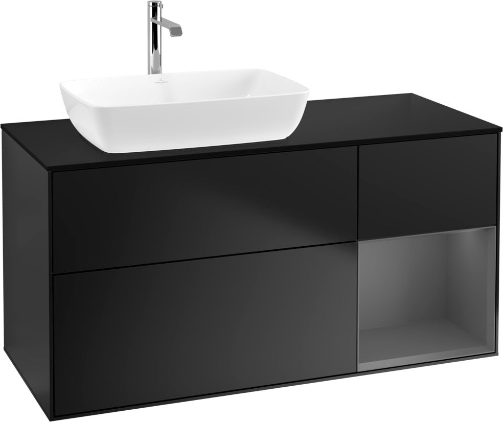 Villeroy & Boch Finion Waschtischunterschrank 1200 mm Glossy White mit Beleuchtung und SoftClosing