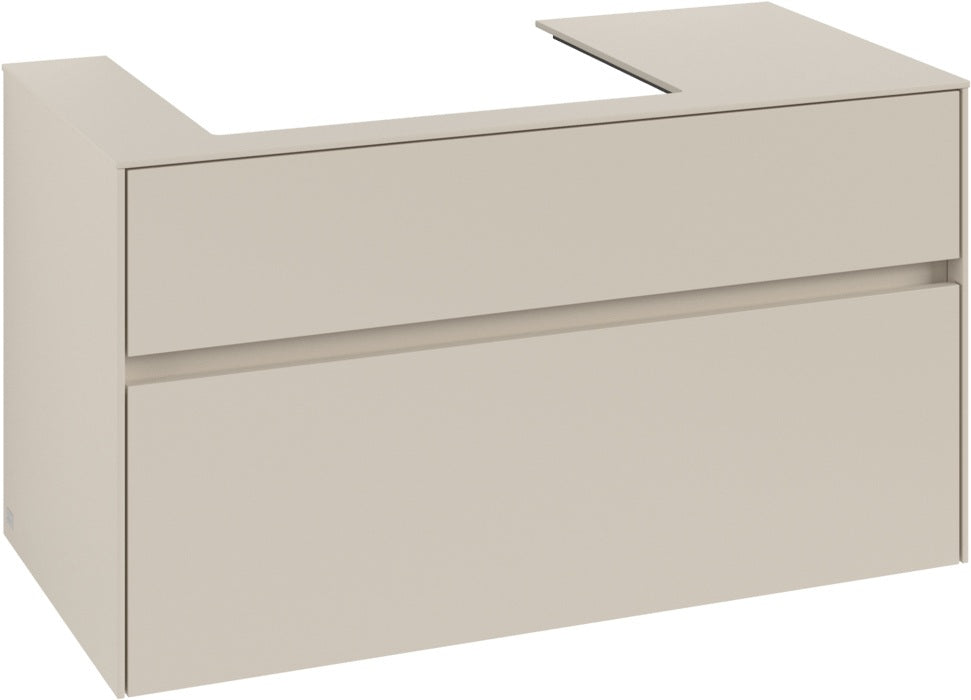 Villeroy & Boch Waschtischunterschrank Collaro C017 B0 1000 mm Cashmere Grey mit Beleuchtung