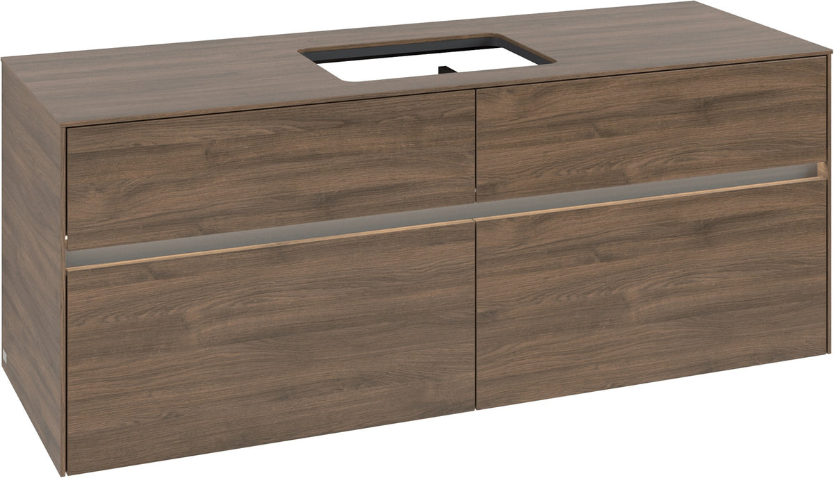 Villeroy & Boch Waschtischunterschrank Collaro C116 B0 1400 mm Arizona Oak mit LED-Beleuchtung