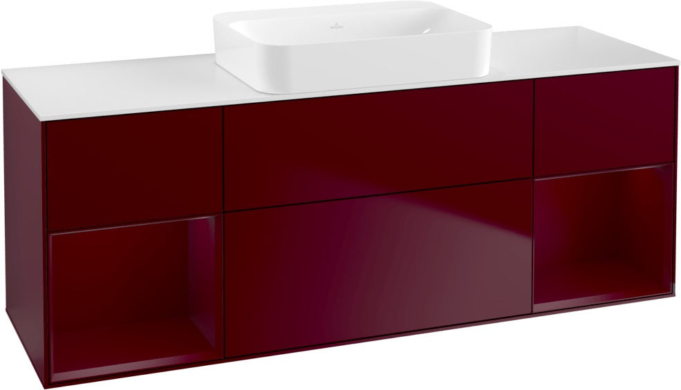 Villeroy & Boch Finion Waschtischunterschrank 1600 mm Glossy White Lacquer mit Beleuchtung