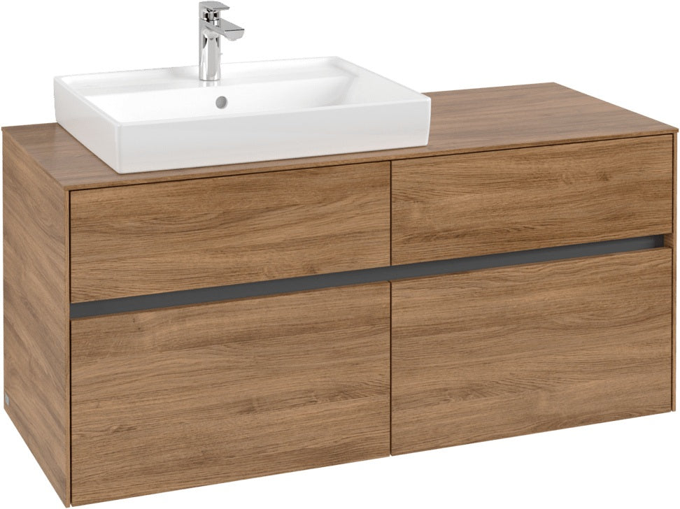 Villeroy & Boch Waschbeckenunterschrank Collaro C082 1200 mm Kansas Oak mit 4 Auszügen