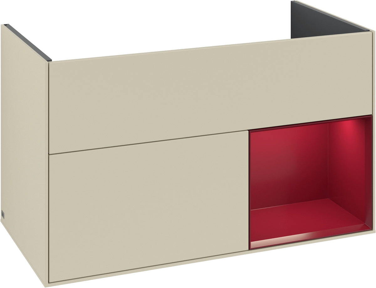 Villeroy & Boch Finion Waschtischunterschrank 996 mm Glossy White Lacquer mit LED-Beleuchtung