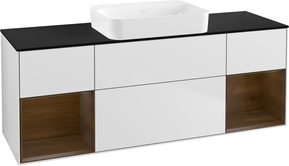 Villeroy & Boch Finion Waschbeckenunterschrank 1600 mm Glossy White Lacquer mit Beleuchtung