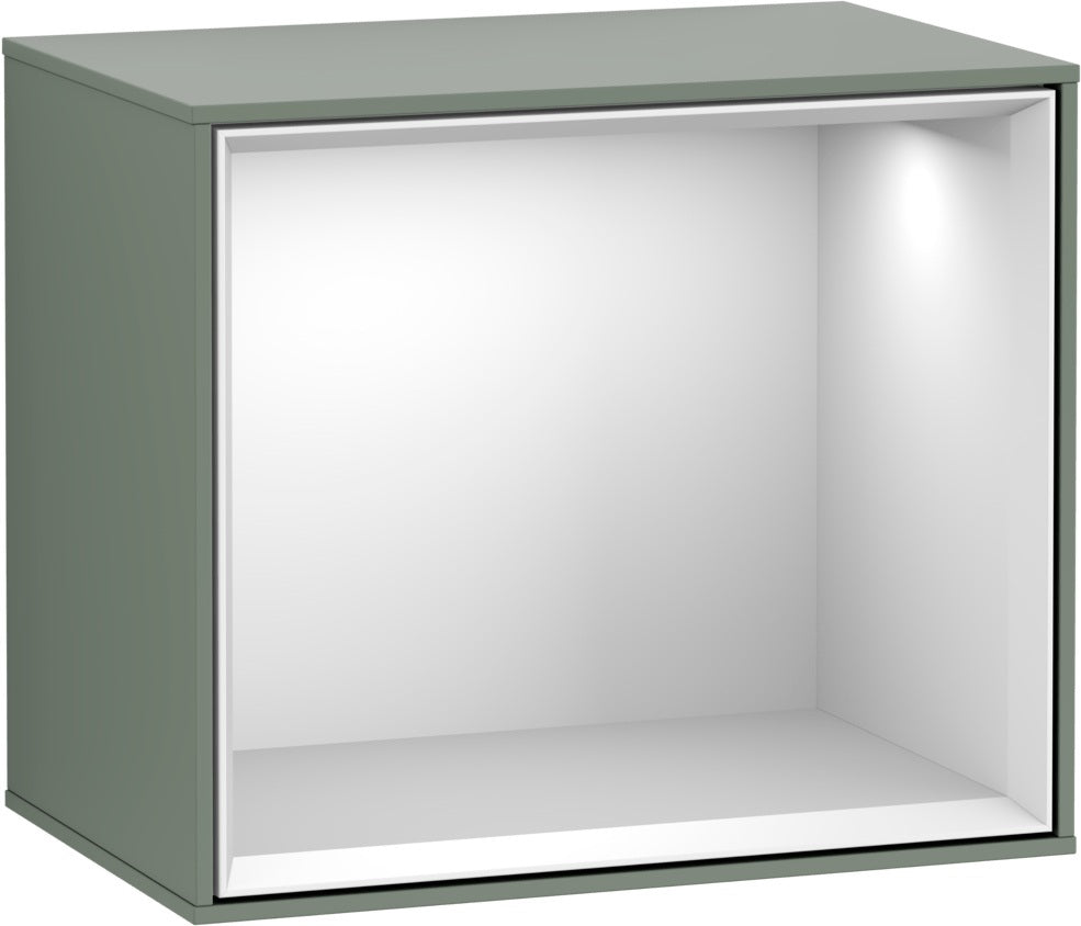 Villeroy & Boch Finion Regalmodul F580GF – 418 mm, Olive Matt Lacquer, mit LED-Beleuchtung