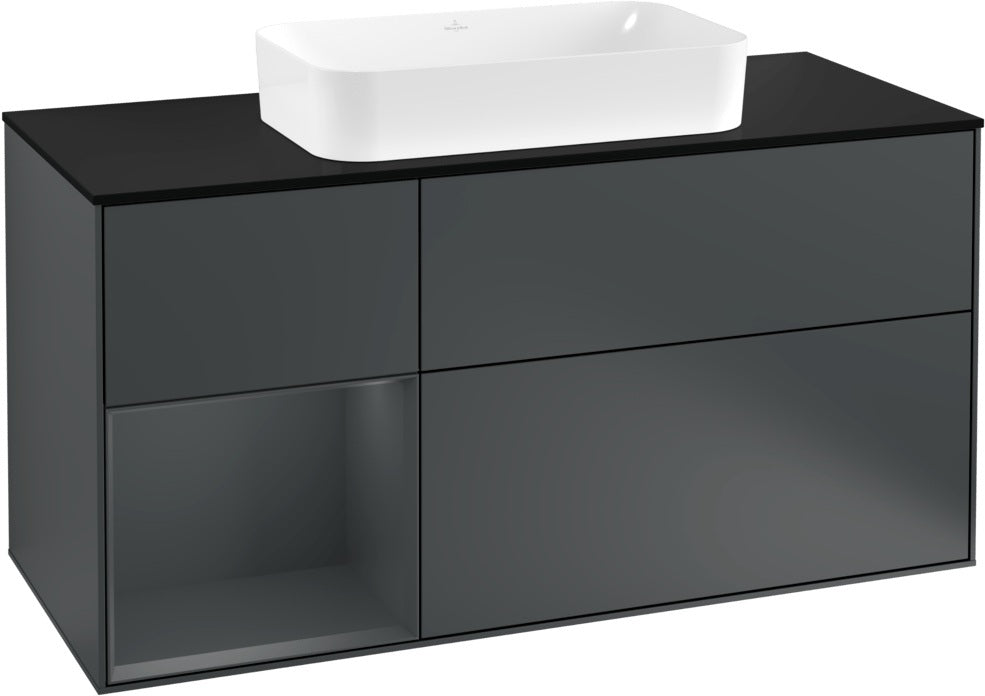 Villeroy & Boch Finion Waschtischunterschrank 1200 mm Glossy White Lacquer mit LED-Beleuchtung