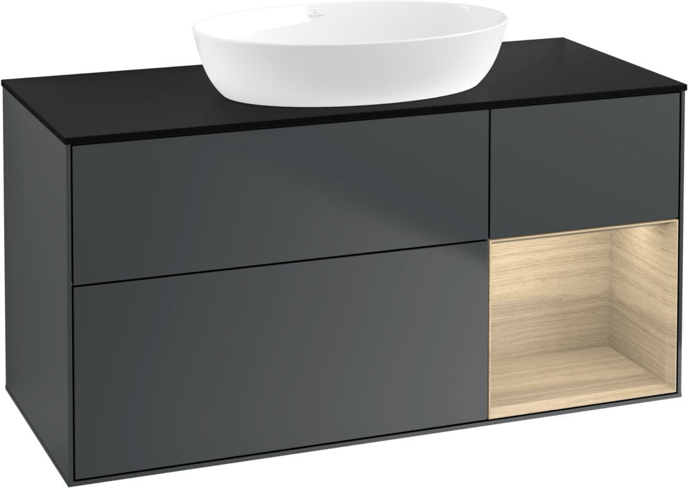 Villeroy & Boch Finion Waschtischunterschrank FA72GFGF 1200 mm Glossy White Lacquer mit LED-Beleuchtung