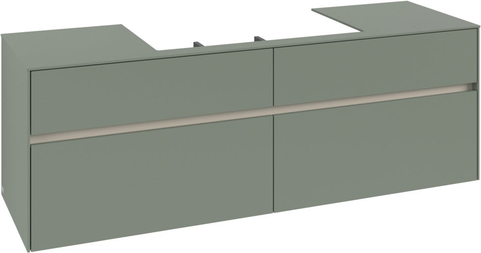 Villeroy & Boch Waschtischunterschrank Collaro C028 B0 1600 mm White Oak mit LED-Beleuchtung und SoftClosing
