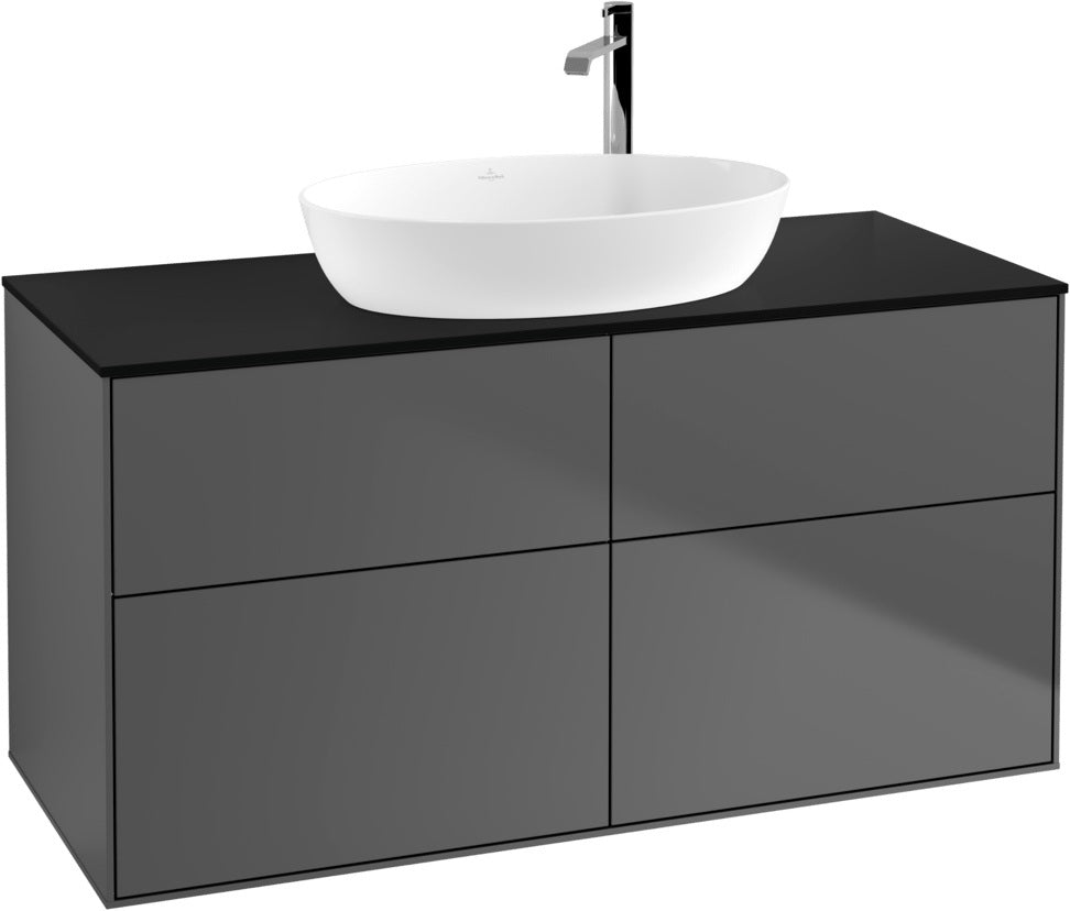 Villeroy & Boch Finion Waschtischunterschrank F91200GF 1200 mm Glossy White Lacquer mit 4 Auszügen
