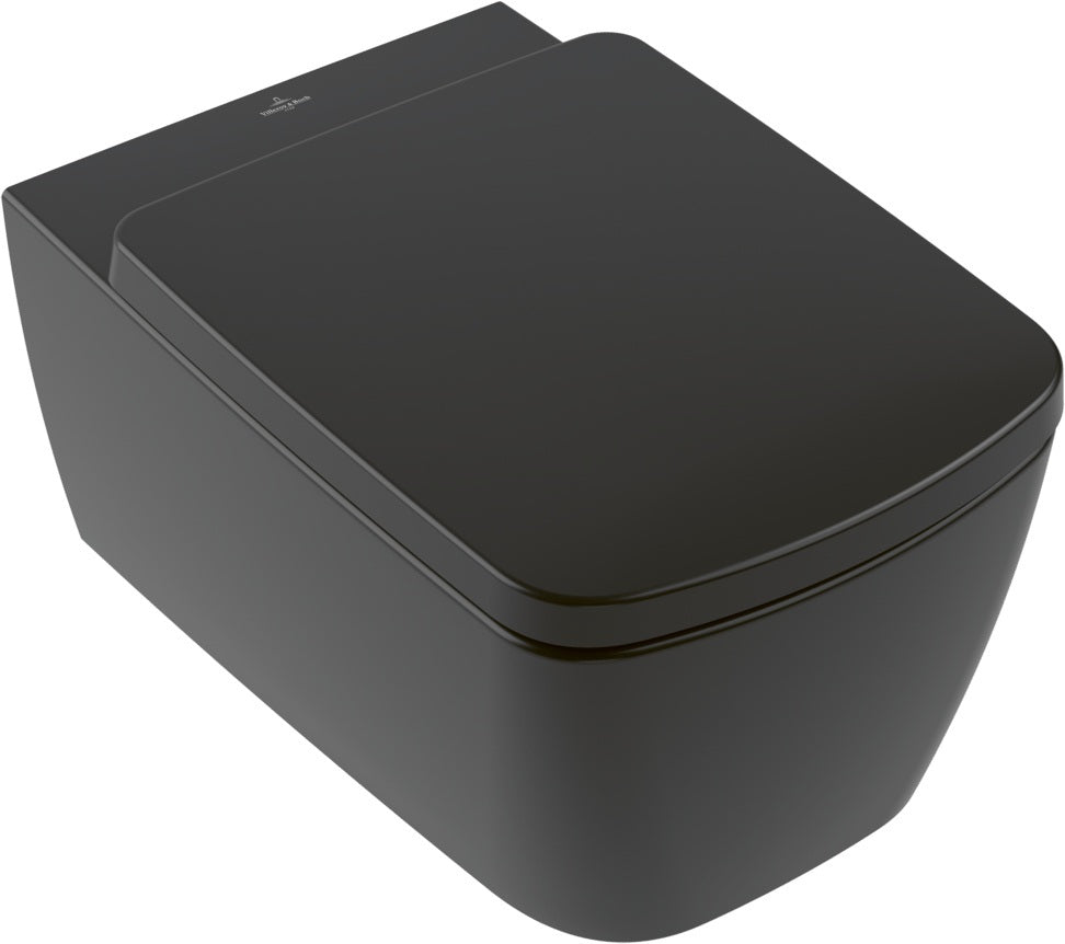 Villeroy & Boch Subway 3.0 Tiefspül-WC spülrandlos Pure Black CeramicPlus 370 mm