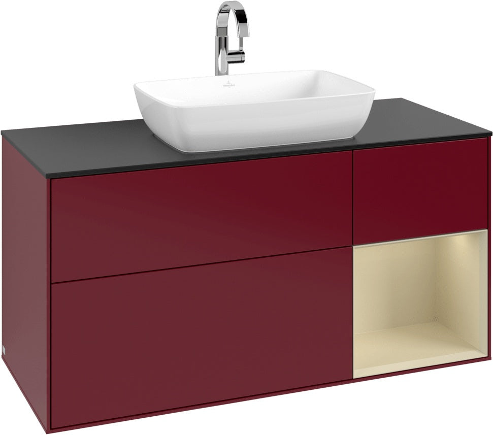 Villeroy & Boch Finion Waschbeckenunterschrank 1200 mm Glossy White Lacquer mit Beleuchtung