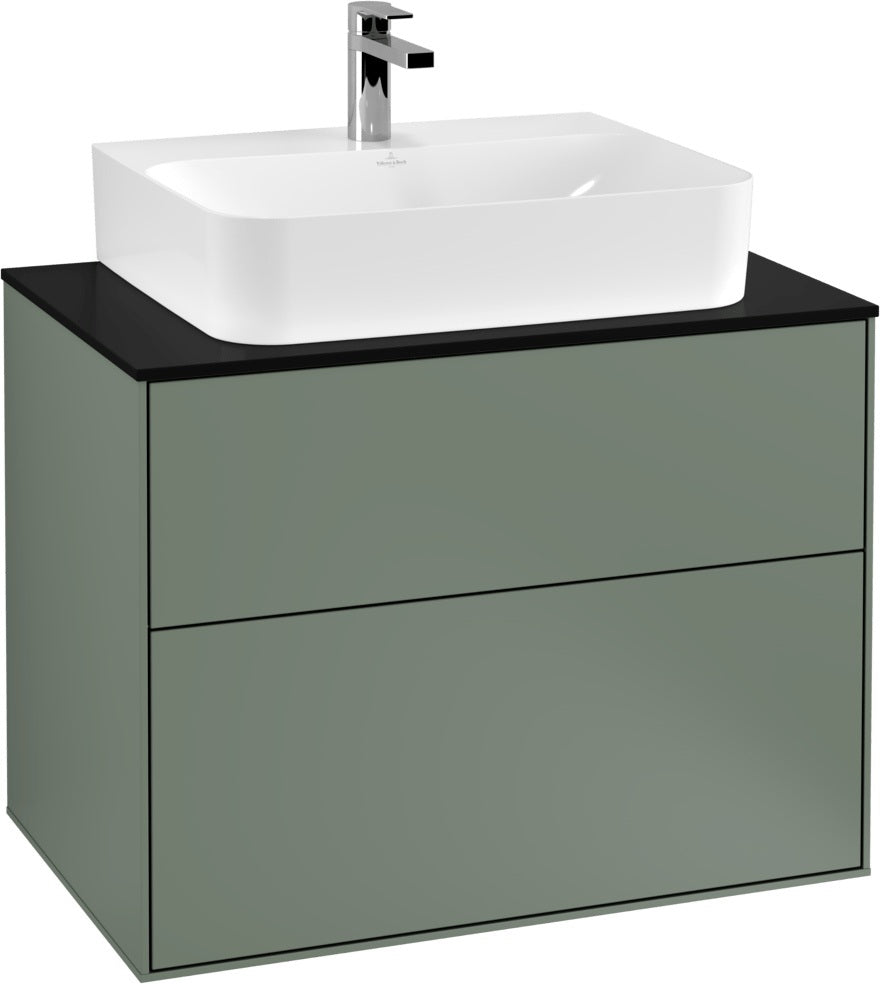 Villeroy & Boch Finion Waschbeckenunterschrank 800 mm Glossy White Lacquer – Wandmontage, 2 Auszüge