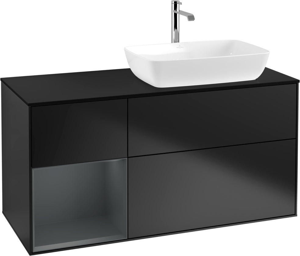 Villeroy & Boch Finion Waschtischunterschrank 1200 mm Glossy White Lacquer mit Beleuchtung