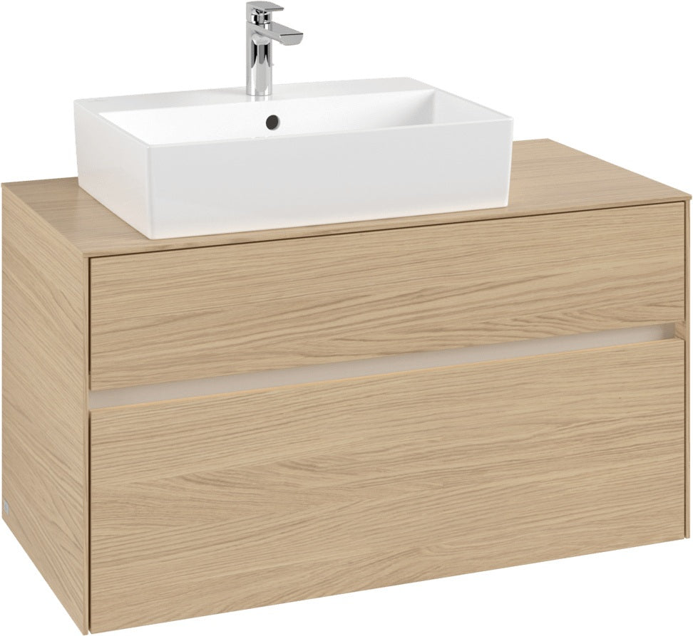 Villeroy & Boch Waschbeckenunterschrank Collaro C126 B0 Nordic Oak 1000 mm mit Beleuchtung