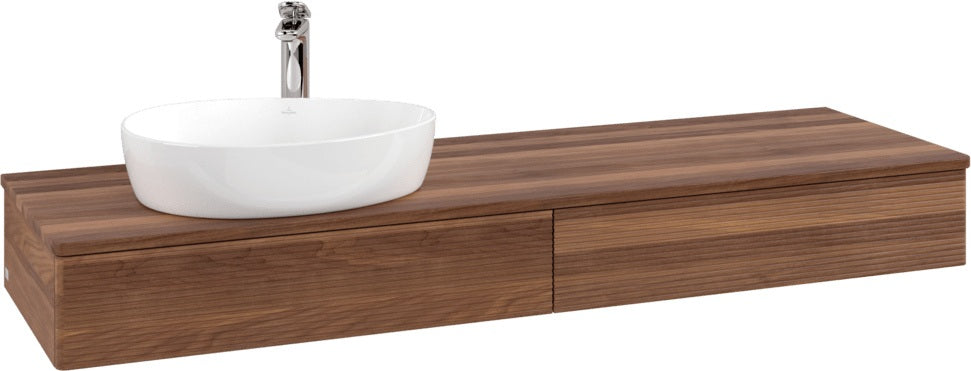 Villeroy & Boch Antao Waschtischunterschrank 1600 mm grau mit 2 Auszügen und Push-Open