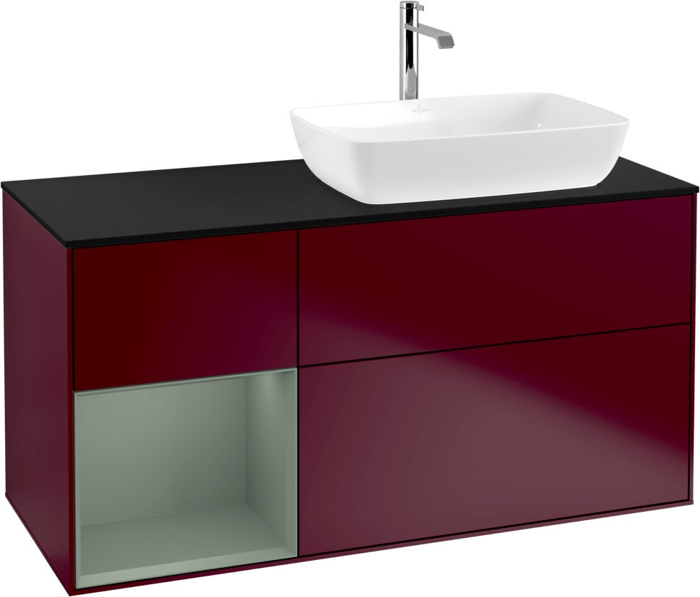 Villeroy & Boch Finion Waschtischunterschrank 1200 mm Glossy White Lacquer mit Beleuchtung