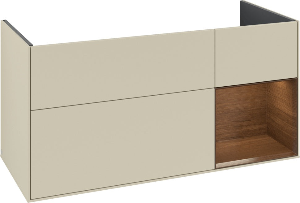 Villeroy & Boch Finion Waschbeckenunterschrank Glossy White Lacquer 1196 mm mit LED-Beleuchtung