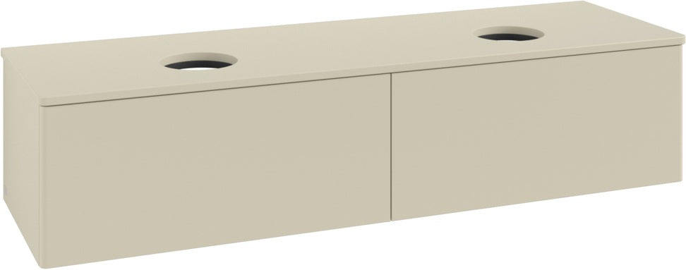 Villeroy & Boch Waschtischunterschrank Antao 1600 mm Silk Grey Matt Lack mit 2 Auszügen