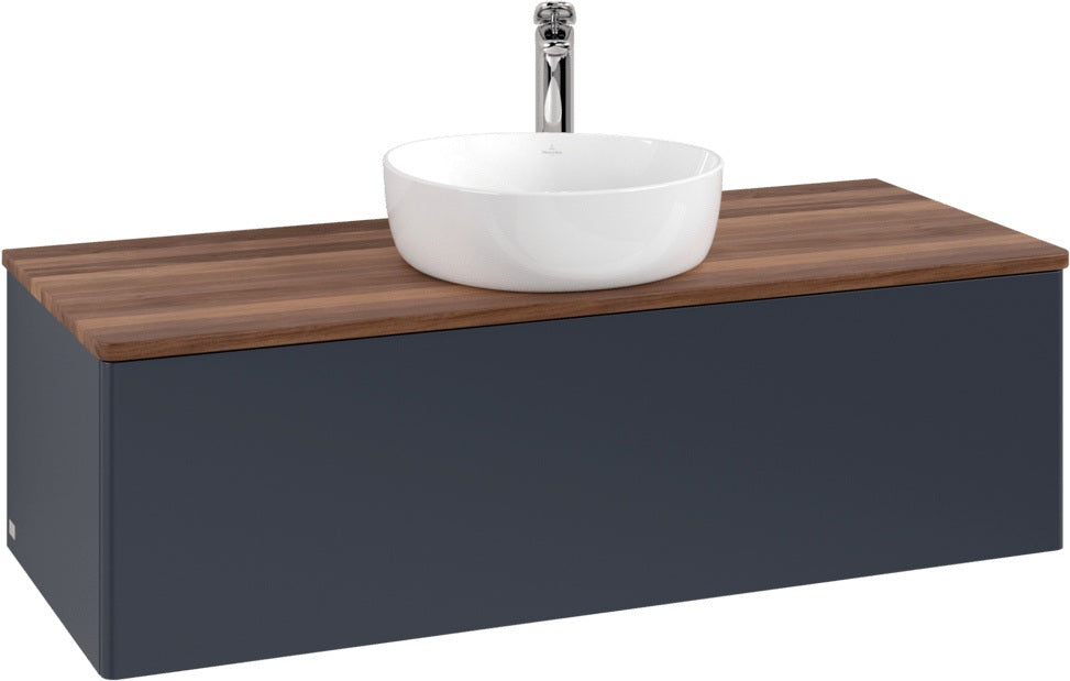 Villeroy & Boch Antao Waschbeckenunterschrank 1200 mm Anthrazit Matt Lack – Mit Auszug & Push-to-Open