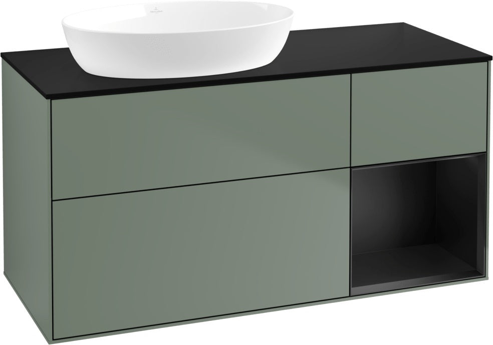 Villeroy & Boch Finion Waschtischunterschrank 1200 mm Glossy White Lacquer mit LED-Beleuchtung